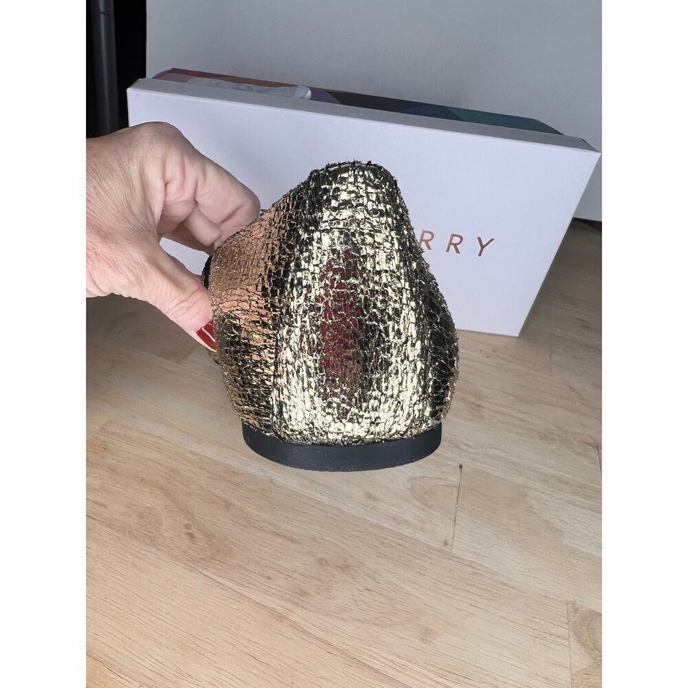 ☀️Katy Perry The Evie Mary Jane Flats Gold Metallic Glass Women's Size 10M NWT - Picture 8 of 10